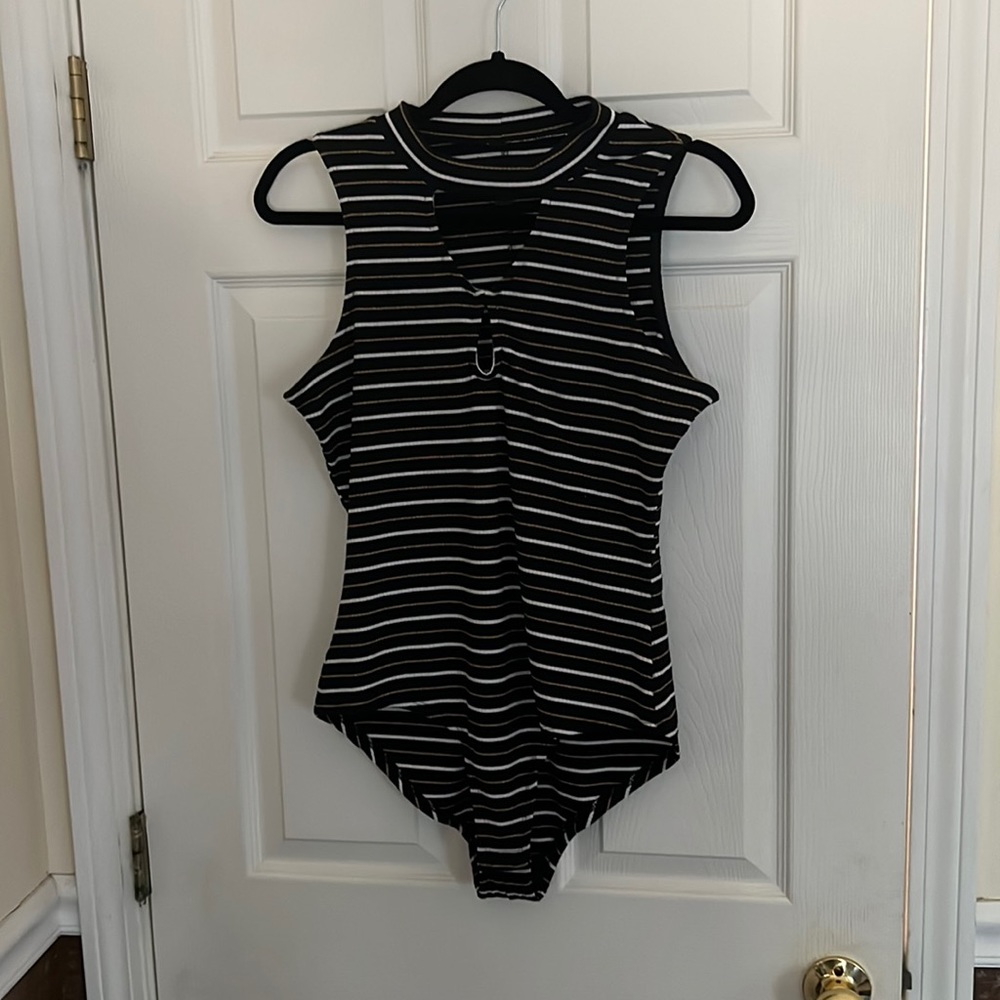 MATERIAL GIRL sexy bodysuit with keyhole cutouts